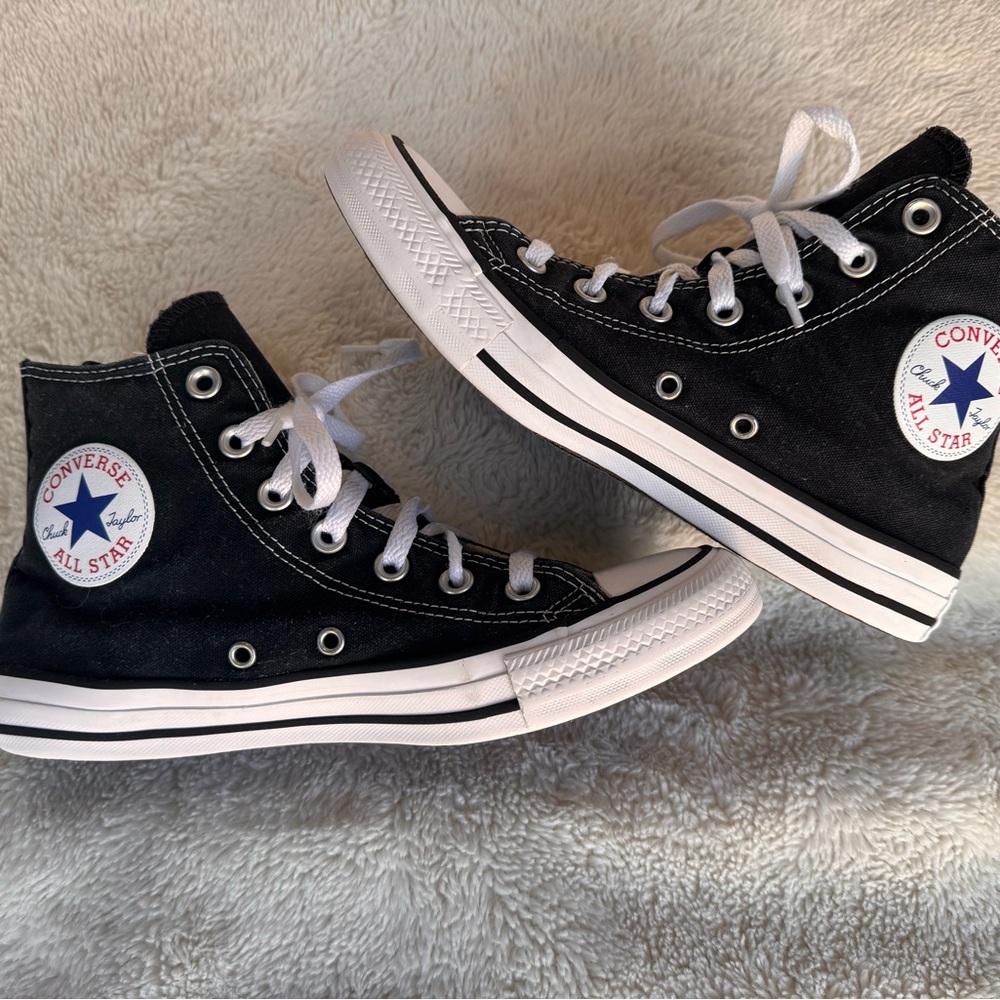 Converse Black and White High-Top Sneakers